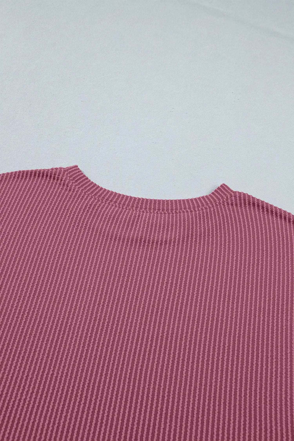 Wrenna | Ribbed Twist Front Tee and Drawstring Shorts Two Piece Set