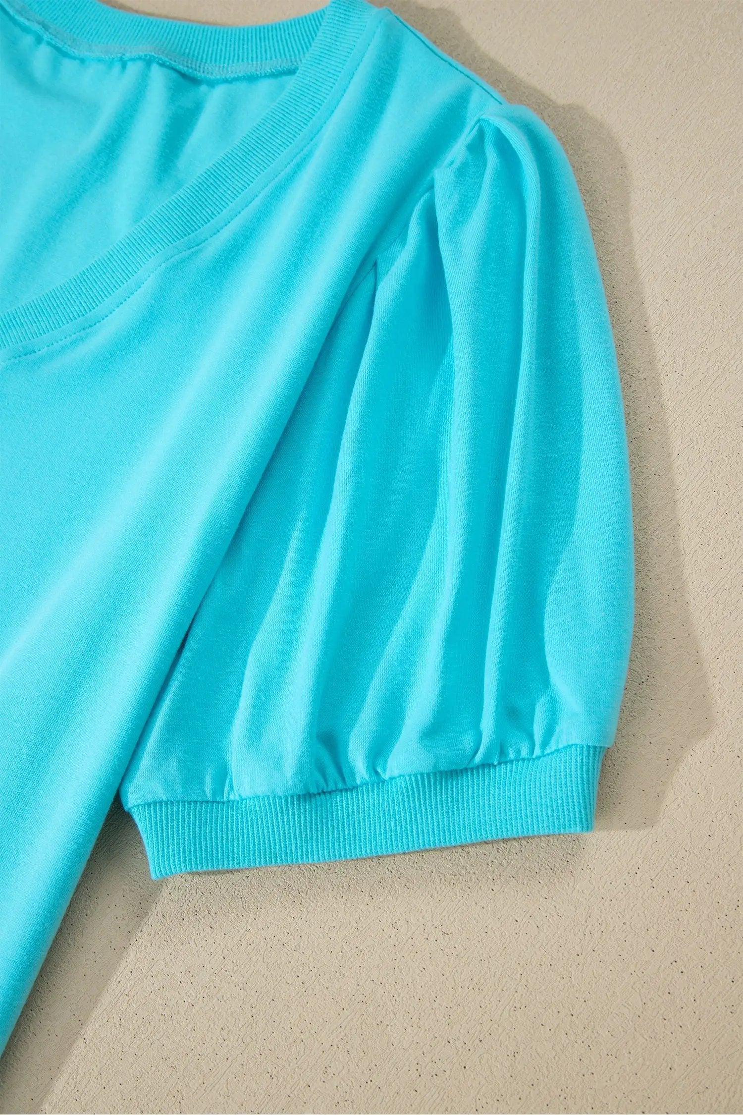 Willa | V Neck Puff Sleeve Blouse in a Clean Solid Finish