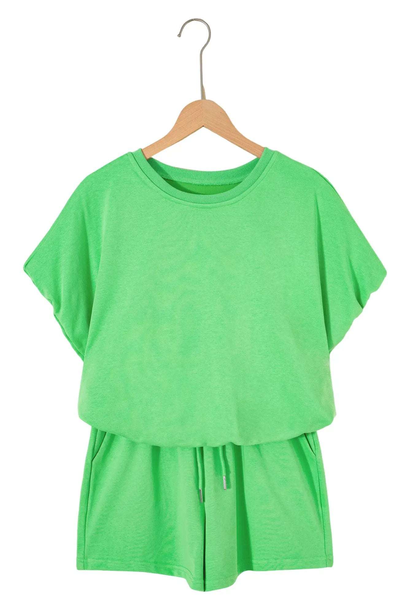 Paloma | Relaxed Blouson Top and Drawstring Shorts Two Piece Set
