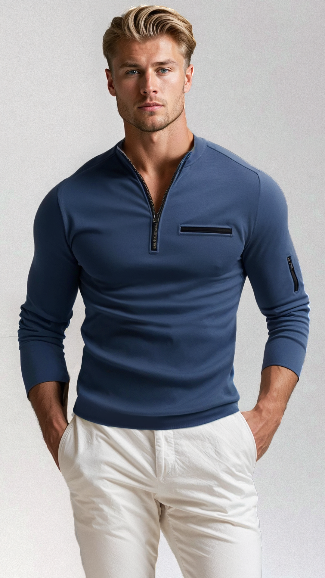 Arlenzo | Luxe Quarter Zip Pullover for Golf Days and Cool Mornings