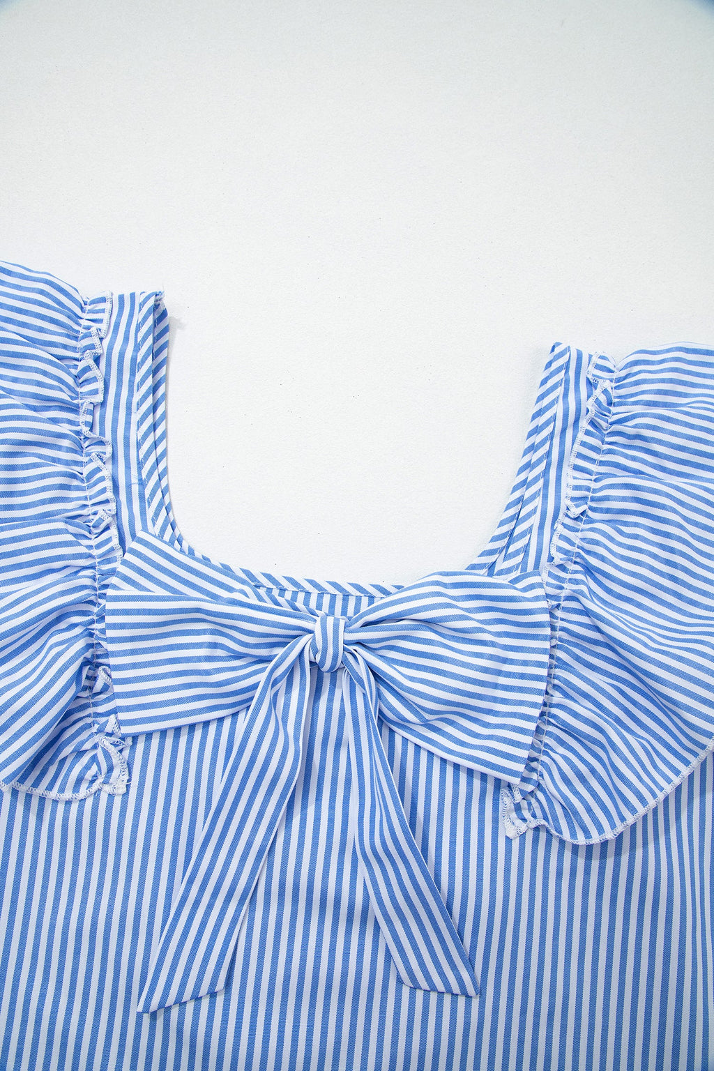 Fayette | Square Neck Ruffle Sleeve Blouse with Bow Detail