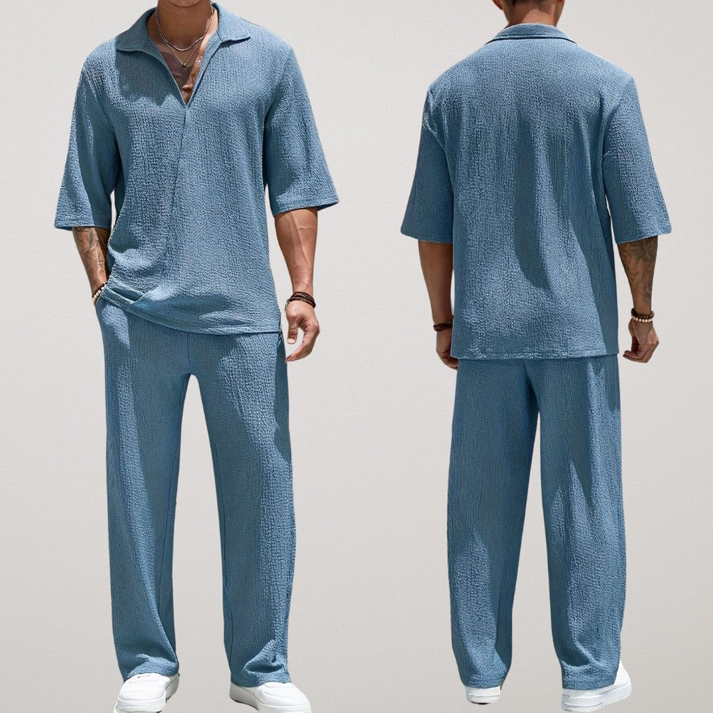 Cassaro | Matching Linen Shirt and Shorts Set for Beach Holidays and Warm Nights