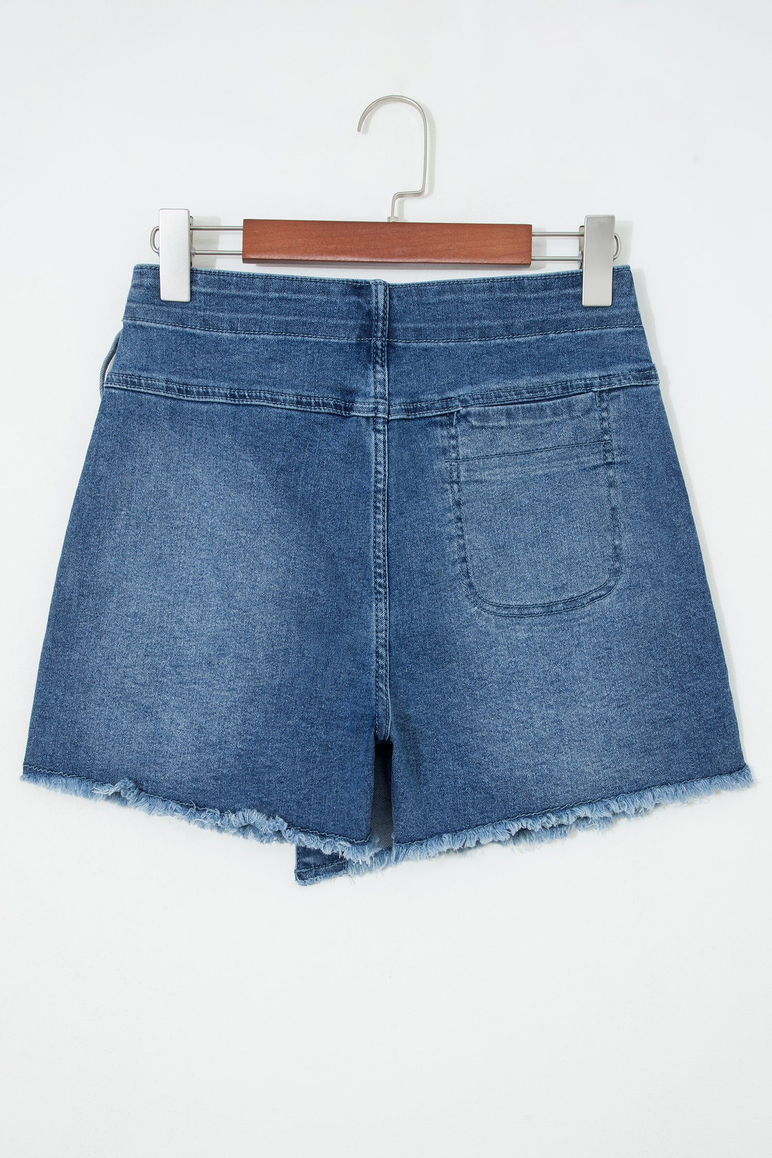 Alessia | Wrap Front Denim Skort with Tie Waist and Hidden Shorts