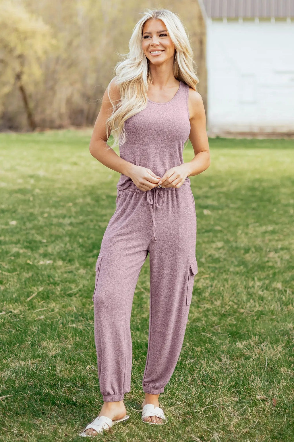 Verena | Sleeveless Tank and Drawstring Jogger Two Piece Set