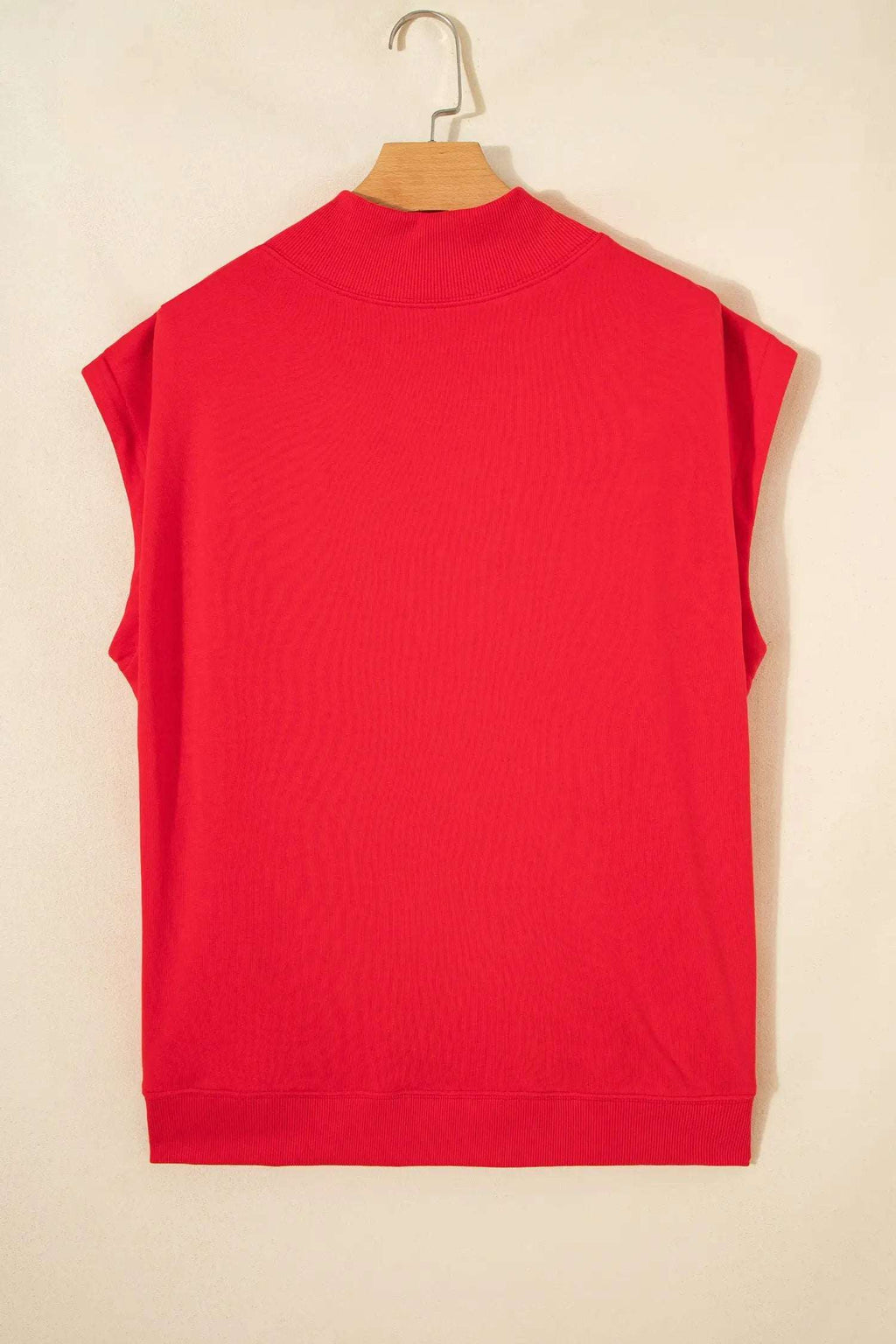 Danae | Mock Neck Cap Sleeve Relaxed Top for Everyday Layering