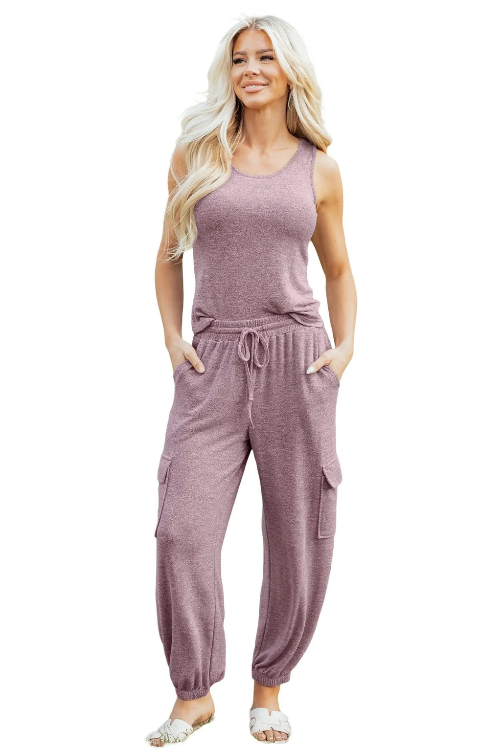 Verena | Sleeveless Tank and Drawstring Jogger Two Piece Set
