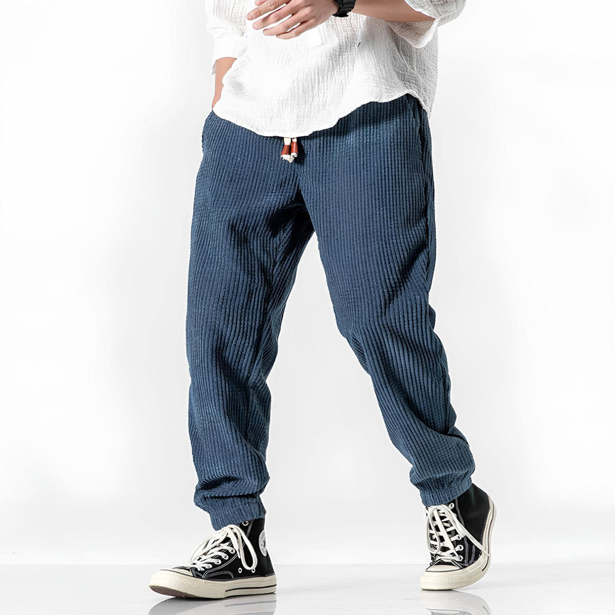 Corvino | Soft Velvet Tailored Pants for Men with Warm Cool Weather Comfort