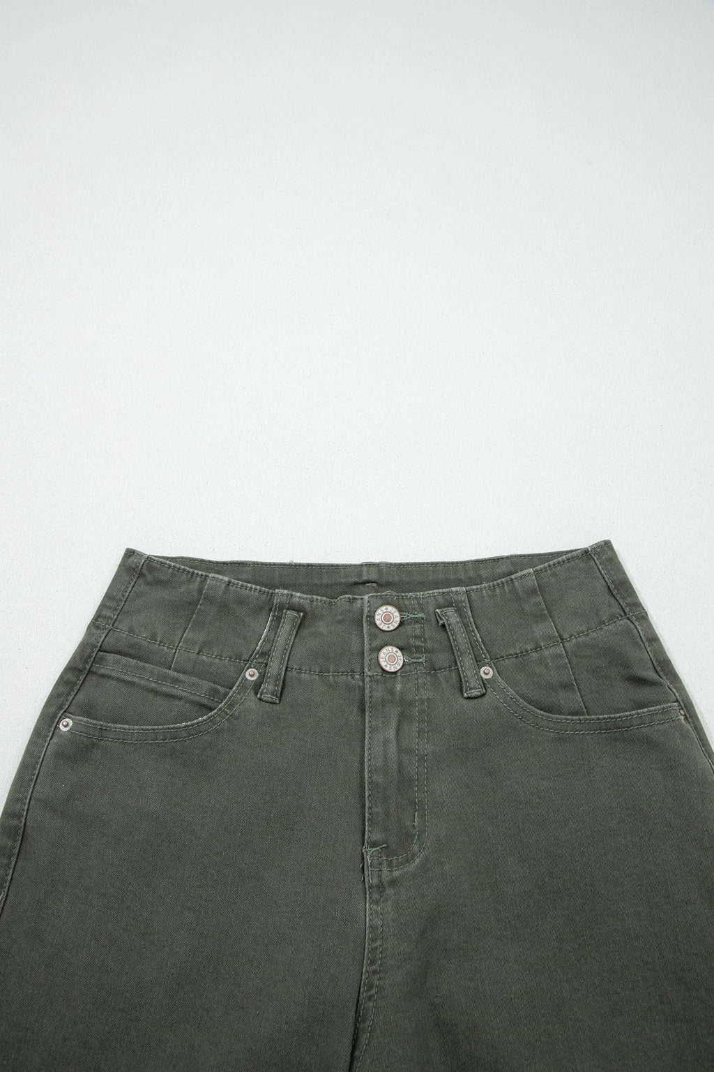 Bellina | High Rise Two Button Flare Jeans for Women with Clean Straight Seams