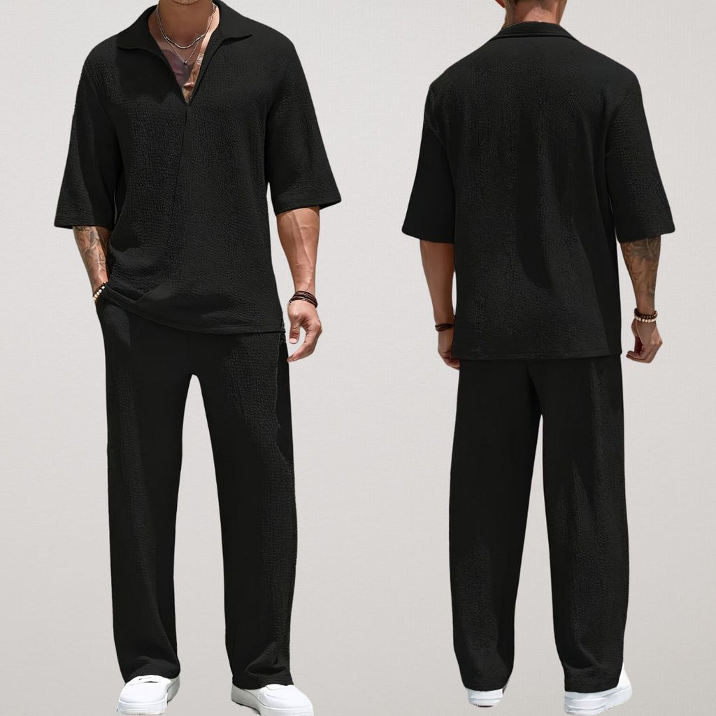 Cassaro | Matching Linen Shirt and Shorts Set for Beach Holidays and Warm Nights