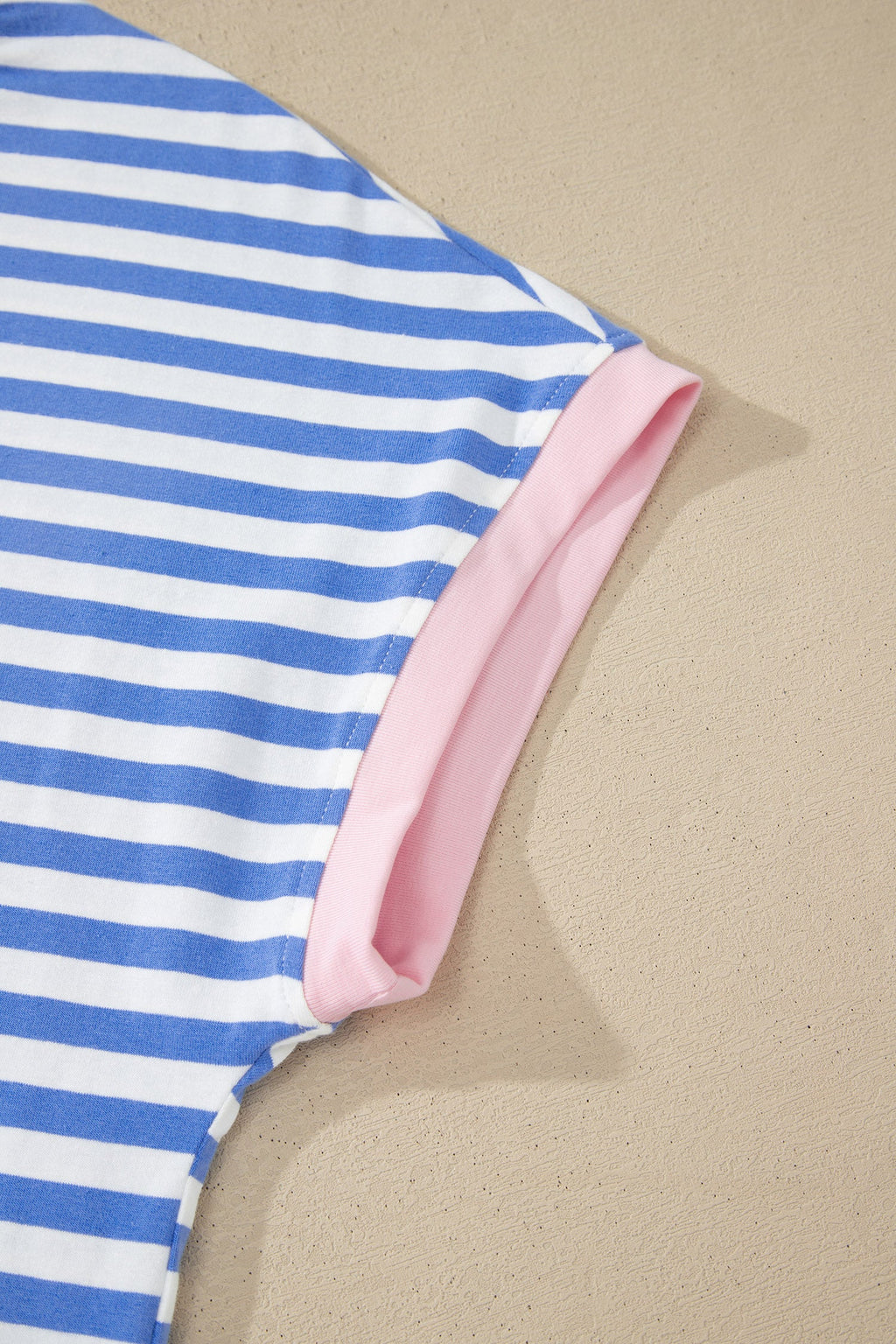 Lucienne | Striped Crewneck Tee and Knot Front Shorts Two Piece Set
