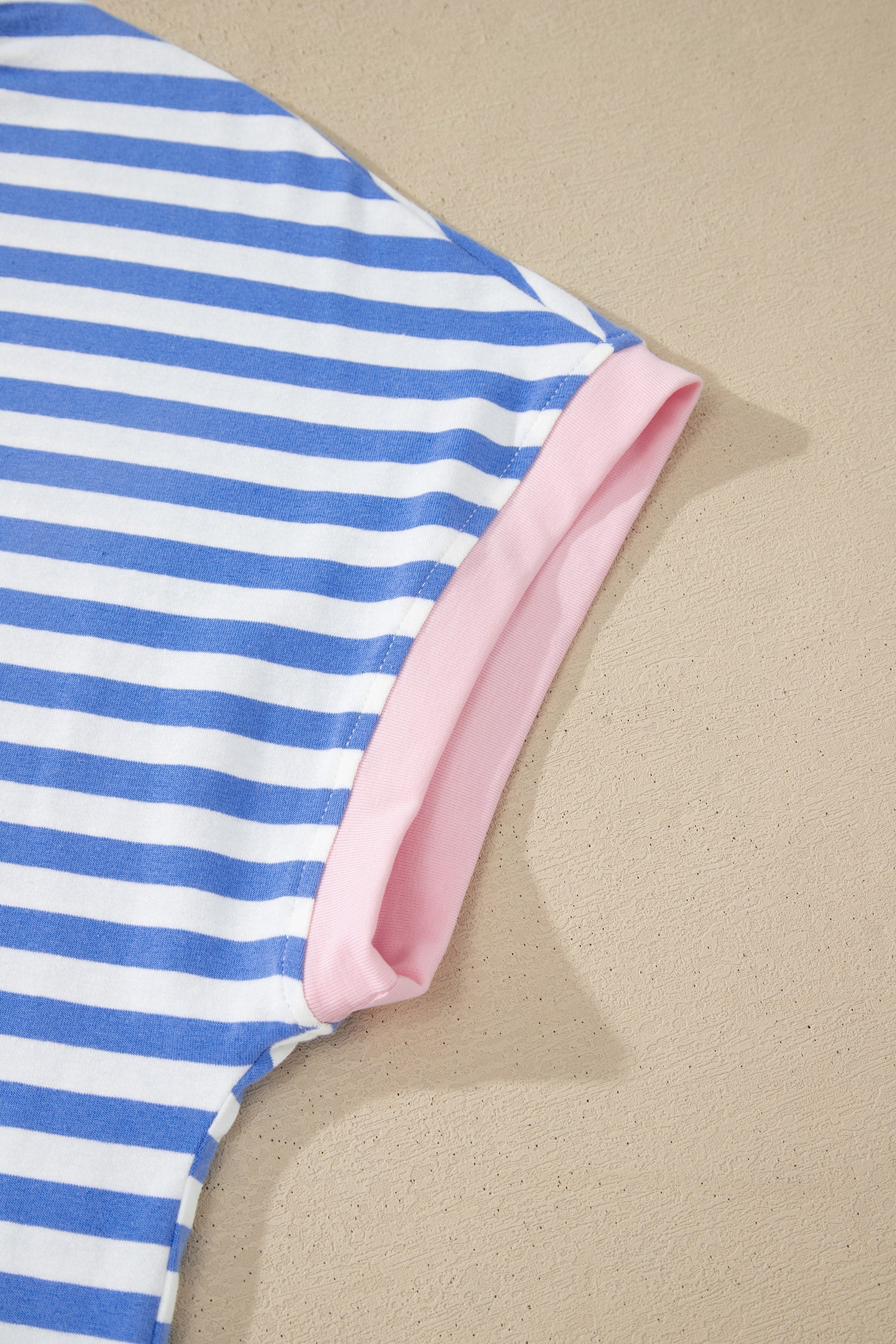 Lucienne | Striped Crewneck Tee and Knot Front Shorts Two Piece Set