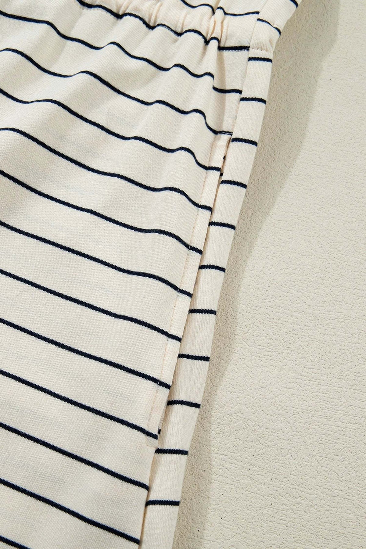 Dorothea | Striped Drawstring Tank Mini Dress with Side Pockets