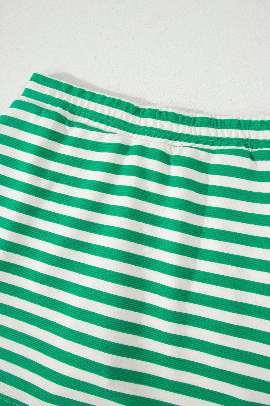Thalia | Textured Stripe Zip Collar Sleeveless Top and Skort Set