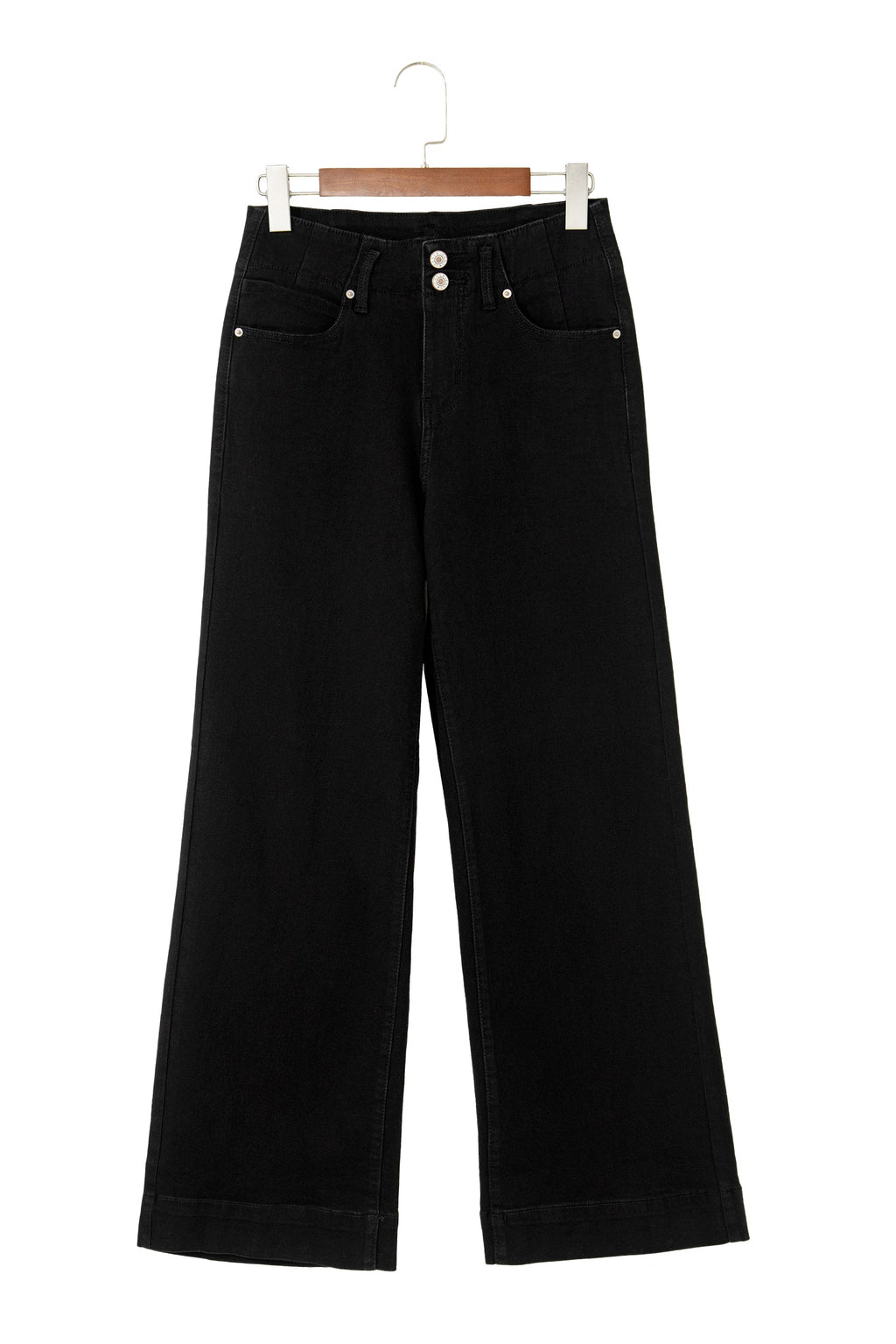 Bellina | High Rise Two Button Flare Jeans for Women with Clean Straight Seams