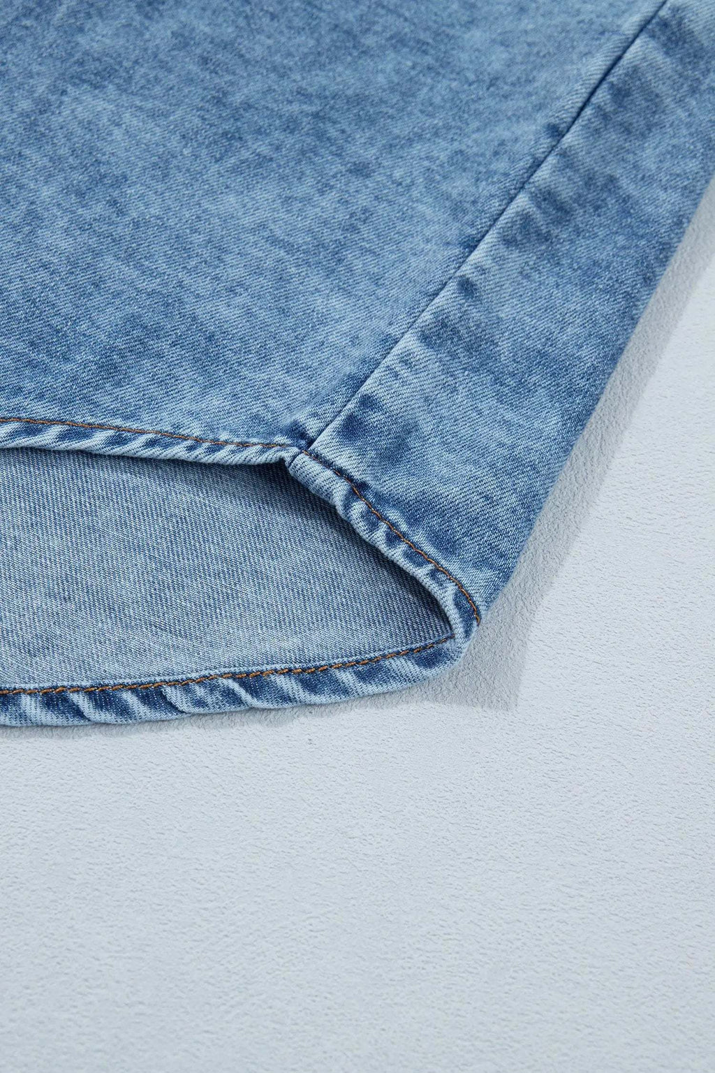 Nerina | Collared Sleeveless Denim Vest with Button Front