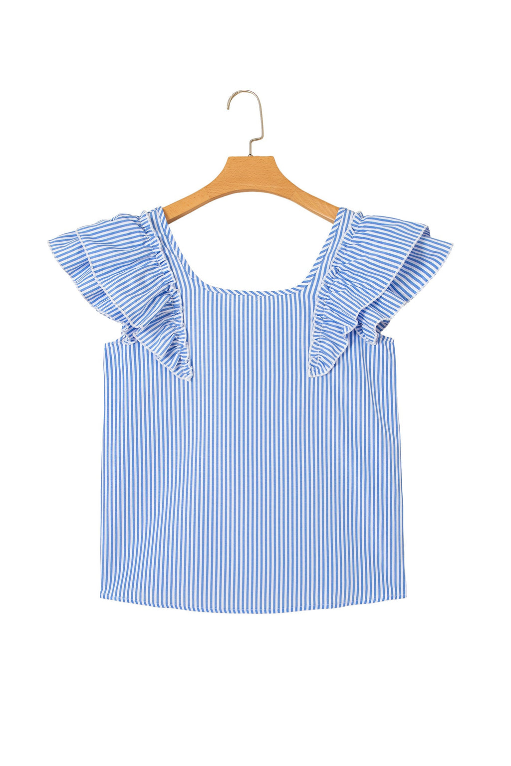 Fayette | Square Neck Ruffle Sleeve Blouse with Bow Detail