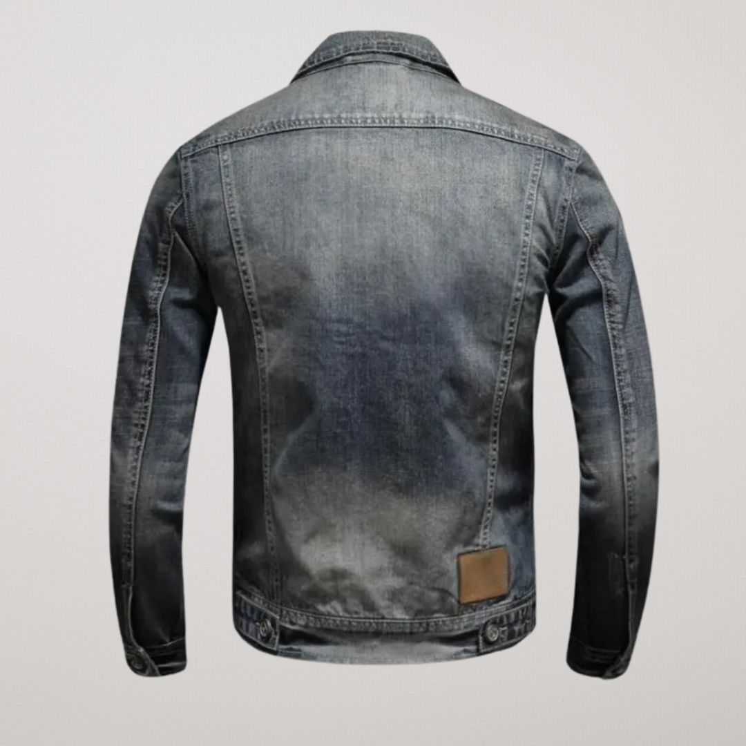 Lorenzi | Rigid Cotton Denim Jacket for Year Round Casual Layering