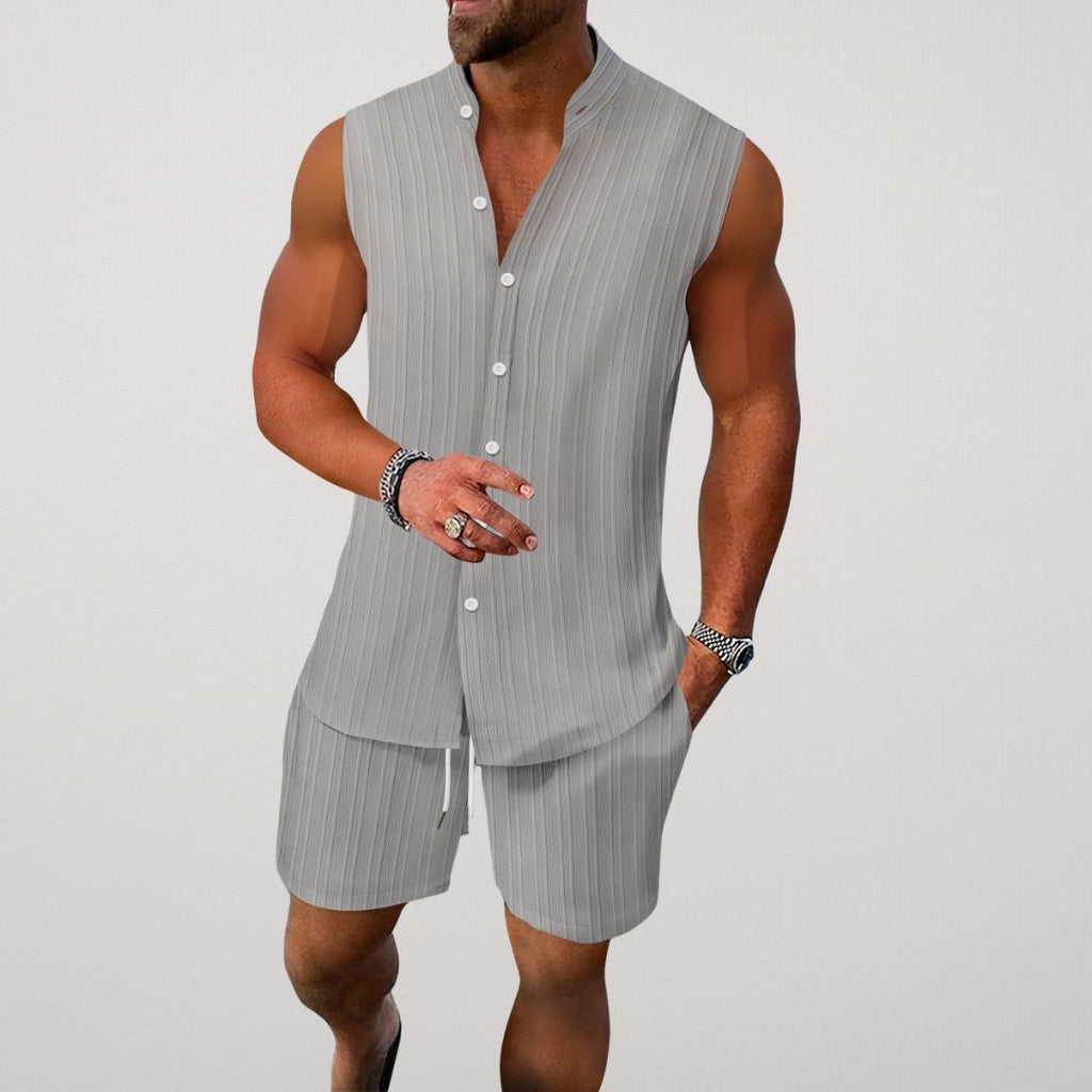 Cerulo | Two Piece Linen Blend Resort Set for Summer Travel and Evenings Out
