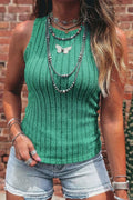 Noelia | Ribbed Mineral Washed Slim Fit Tank Top for Layering