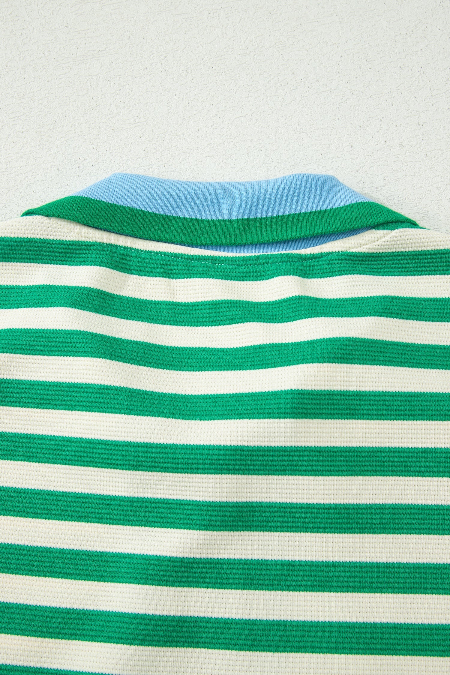 Thalia | Textured Stripe Zip Collar Sleeveless Top and Skort Set