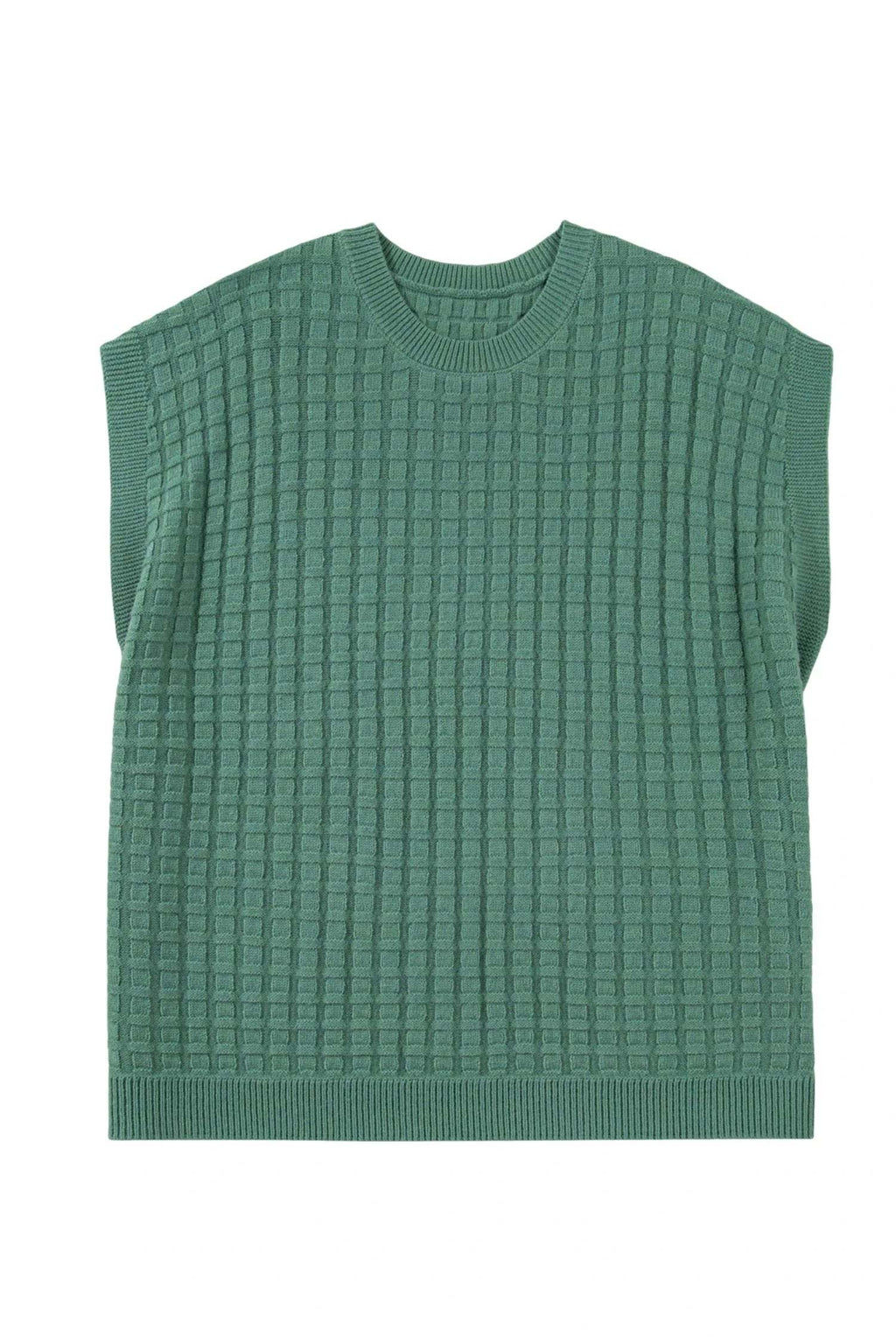 Yvaine | Textured Knit Short Sleeve Sweater in Extended Sizes