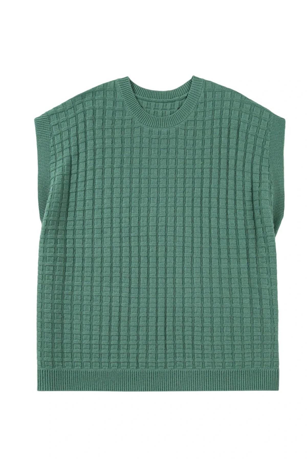 Yvaine | Textured Knit Short Sleeve Sweater in Extended Sizes