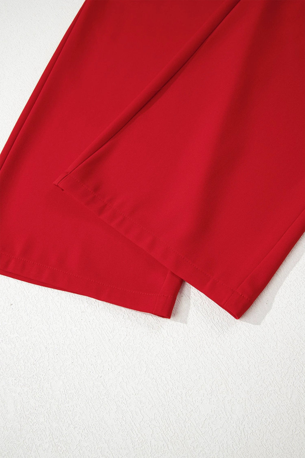Giada | Pleated Pull On Straight Leg Trousers with Elastic Waist