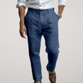 Rinaldo | Tapered Pure Linen Trousers for Resort Wear and Summer Events