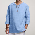 Tavano | V Neck Pure Linen Shirt for Breathable Beach and Resort Days