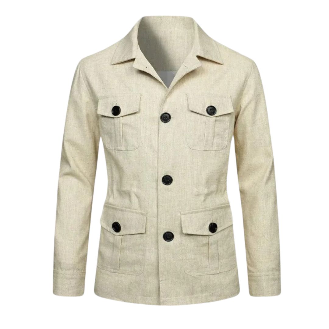 Emiliano | Heavyweight Utility Cargo Jacket for Autumn Layering and Travel