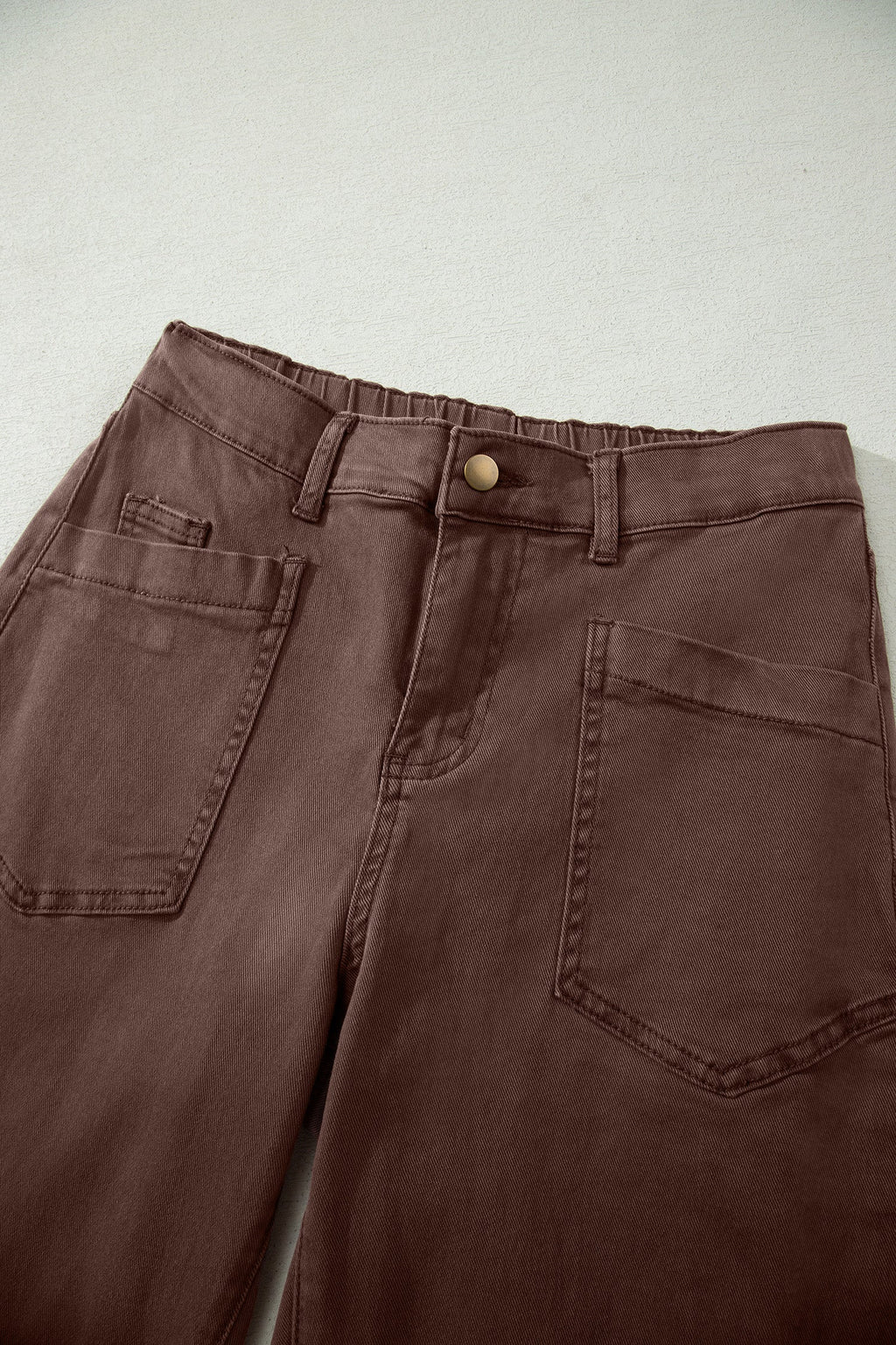 Romilly | Ankle Length Barrel Leg Jeans with Square Patch Pockets
