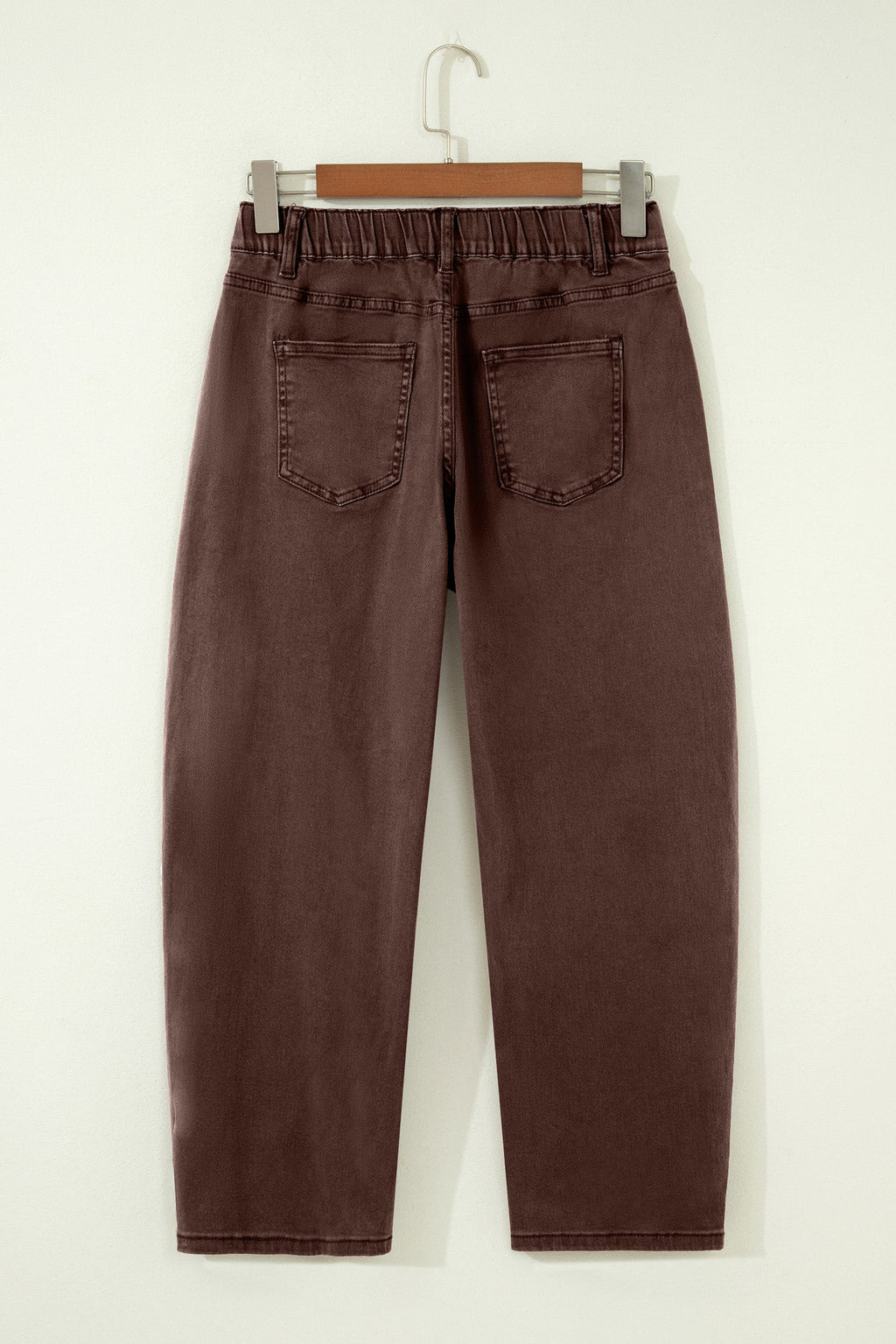 Romilly | Ankle Length Barrel Leg Jeans with Square Patch Pockets