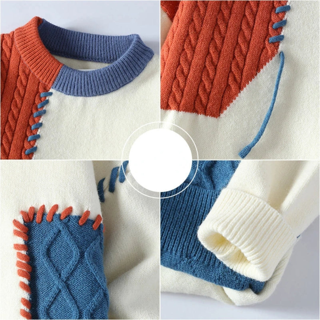 Calvino | Signature Ribbed Crew Neck Sweater for Cool Evenings and Layering