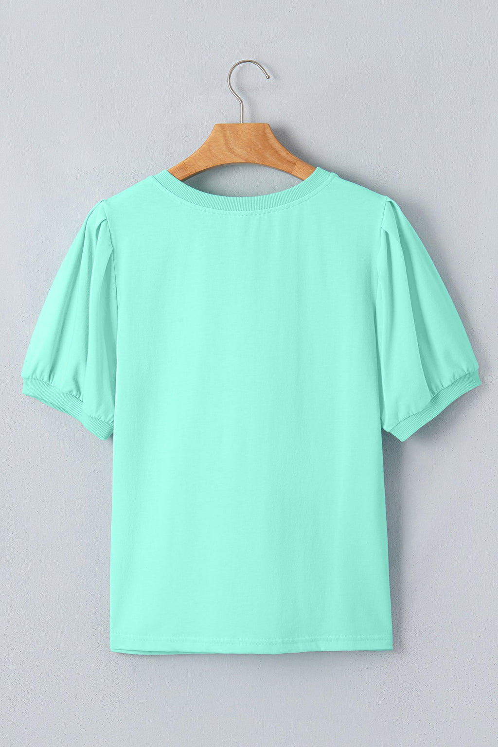 Willa | V Neck Puff Sleeve Blouse in a Clean Solid Finish