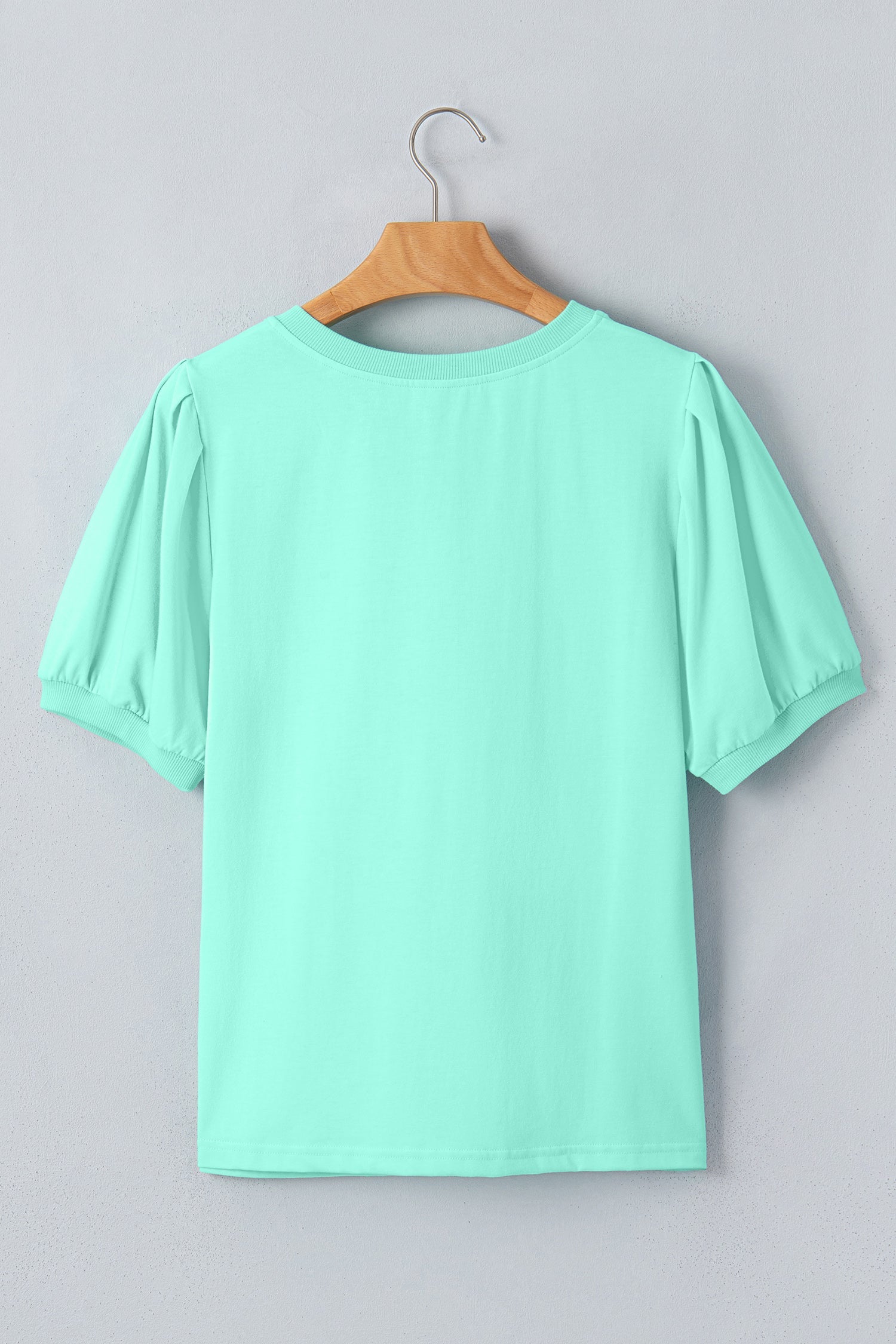 Willa | V Neck Puff Sleeve Blouse in a Clean Solid Finish