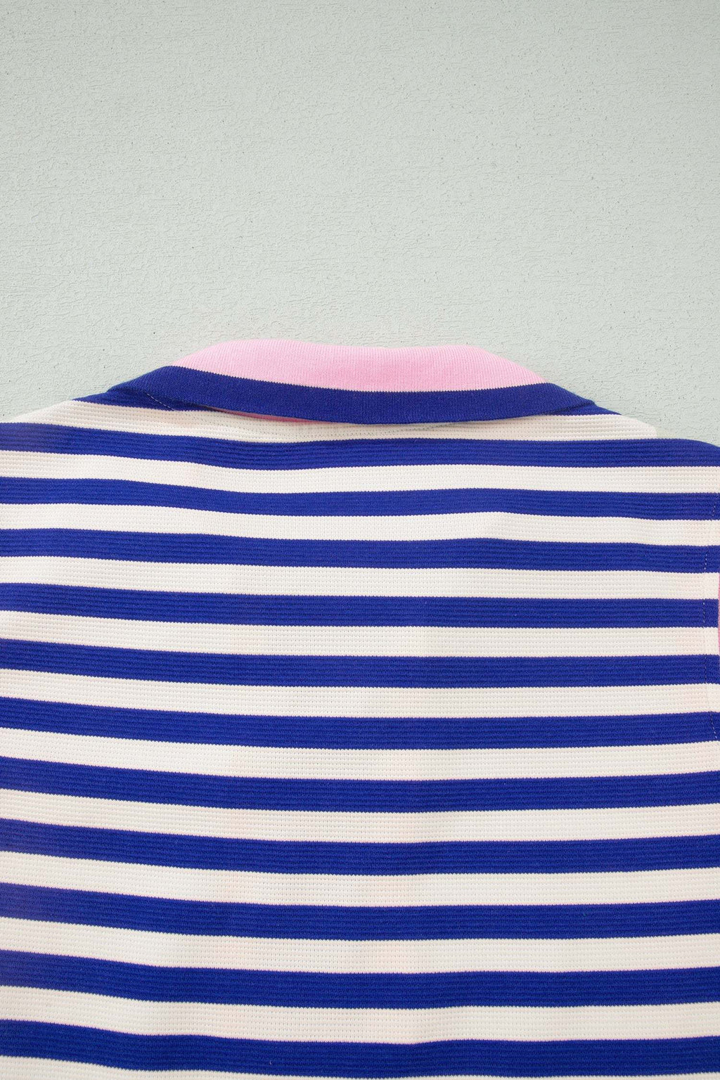 Thalia | Textured Stripe Zip Collar Sleeveless Top and Skort Set