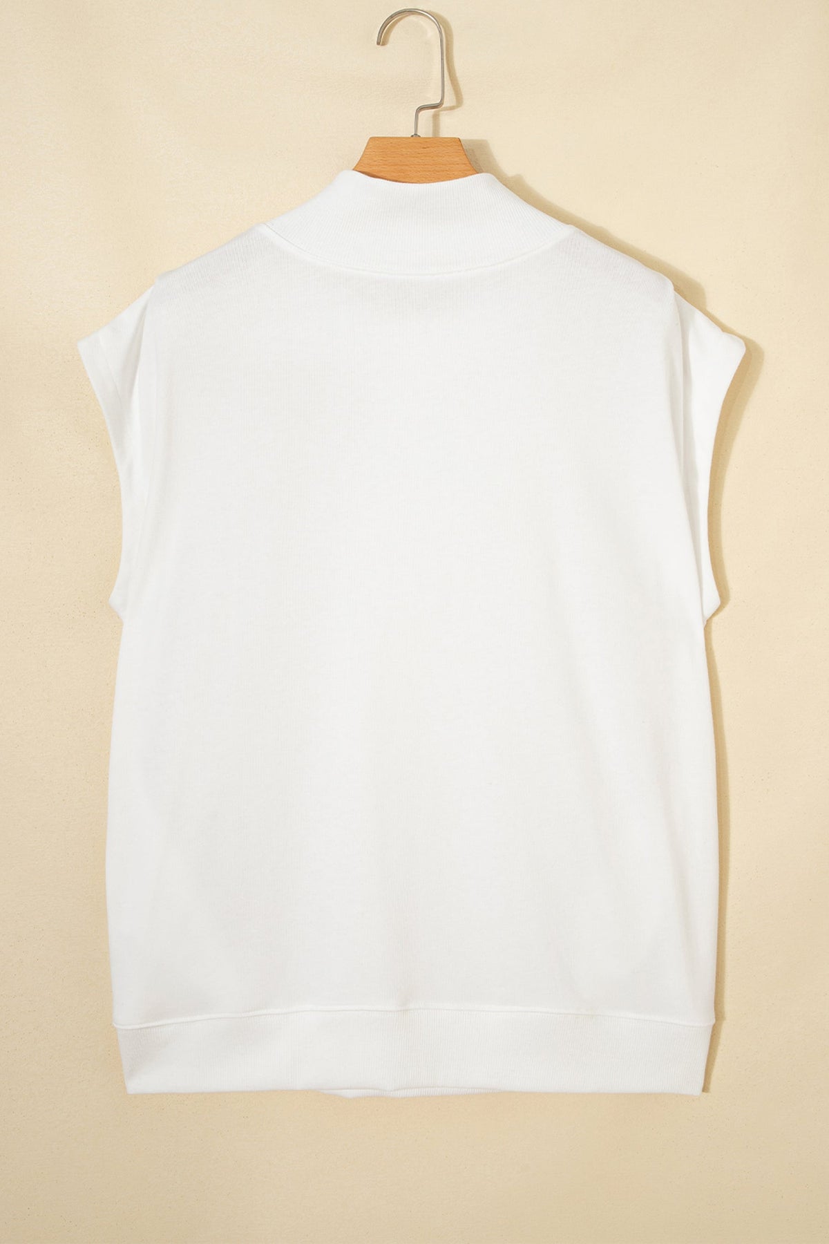 Danae | Mock Neck Cap Sleeve Relaxed Top for Everyday Layering
