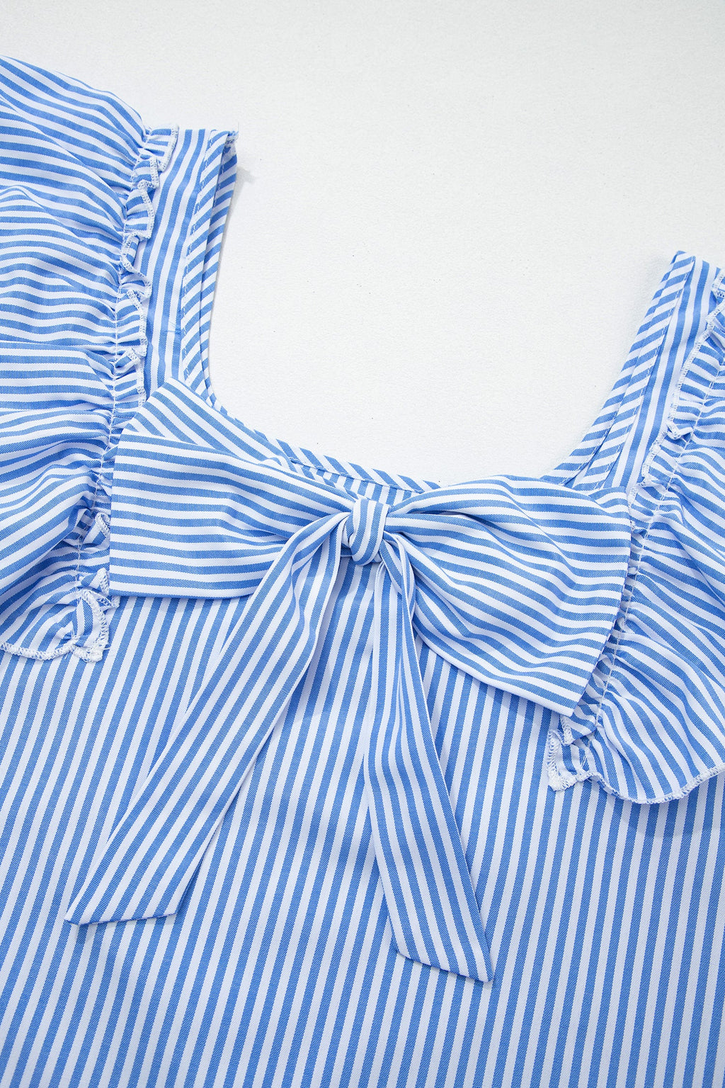 Fayette | Square Neck Ruffle Sleeve Blouse with Bow Detail