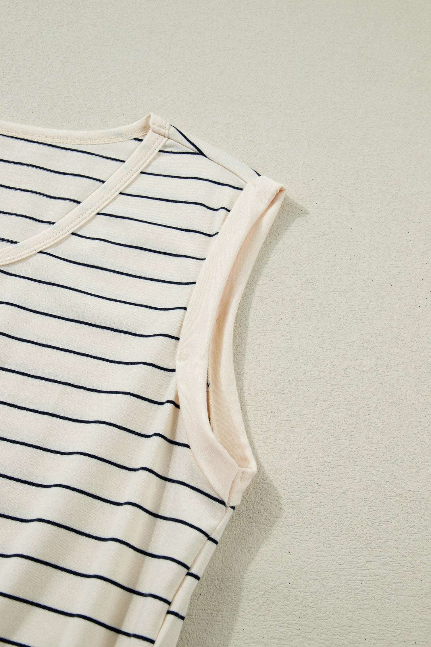 Dorothea | Striped Drawstring Tank Mini Dress with Side Pockets