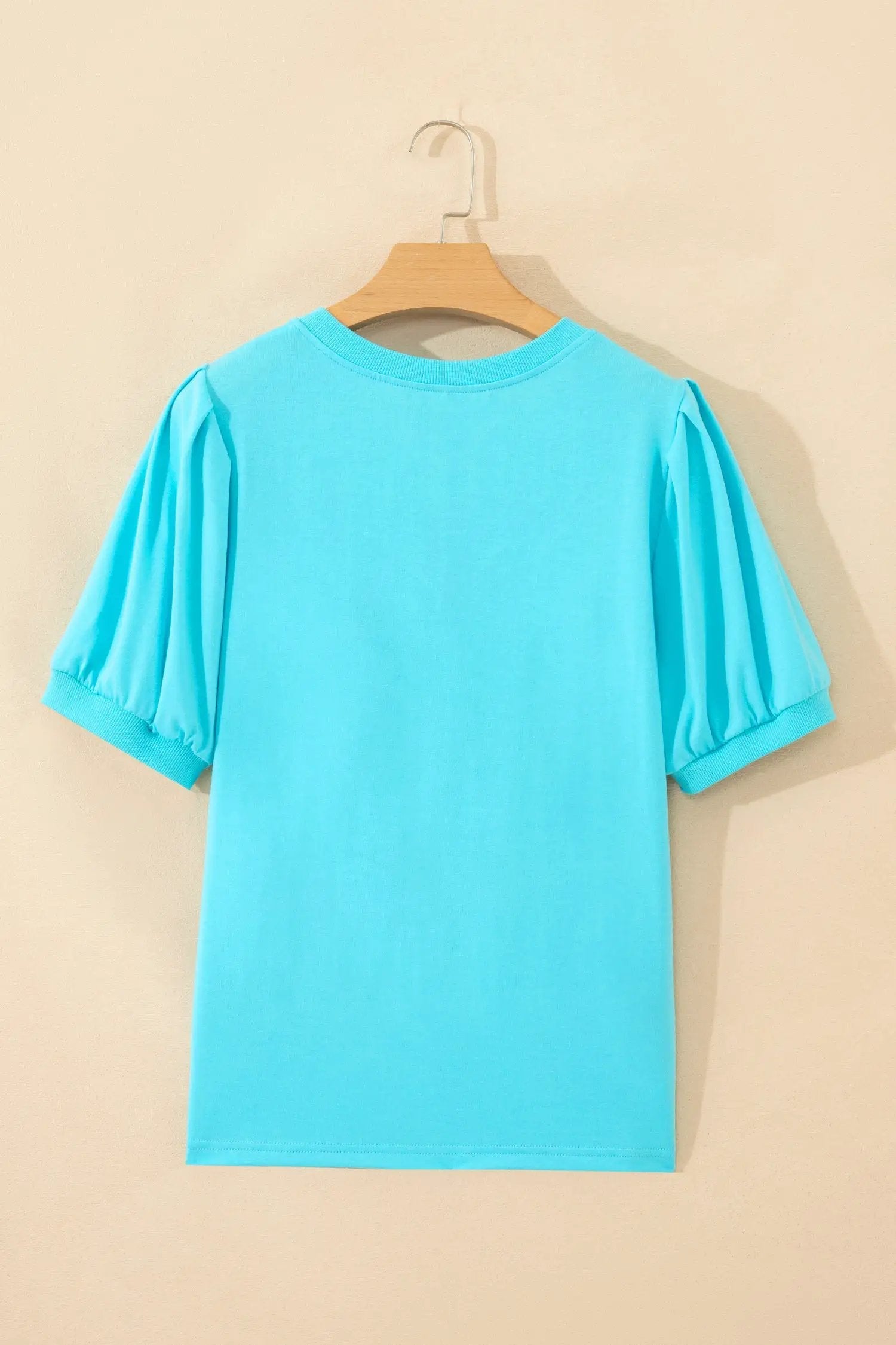 Willa | V Neck Puff Sleeve Blouse in a Clean Solid Finish