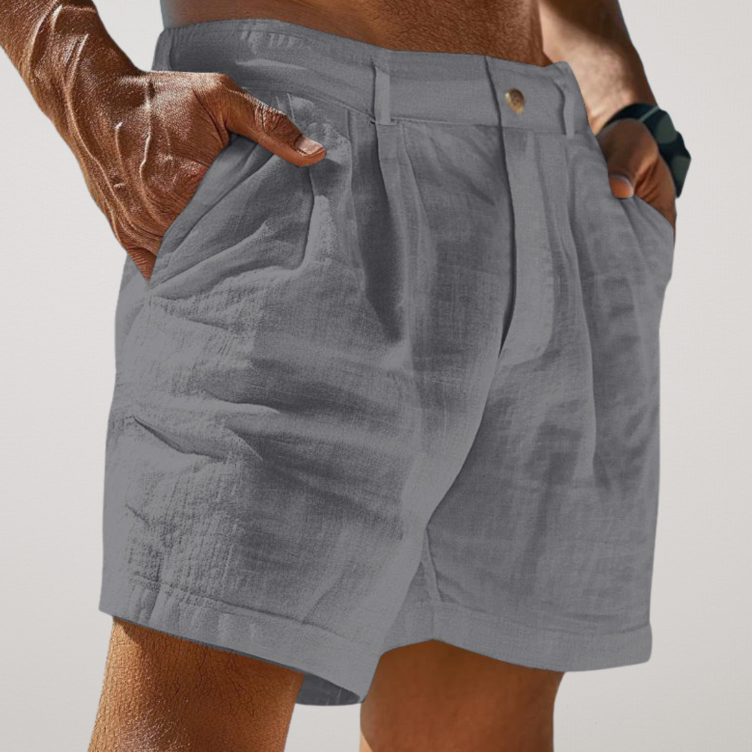 Valenza | Breathable Pure Linen Shorts for Hot Days and Seaside Escapes
