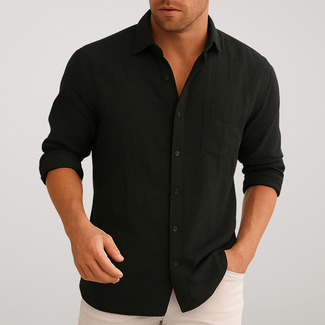 Zanello | Linen Look Short Sleeve Summer Shirt for Holidays and Warm Evenings