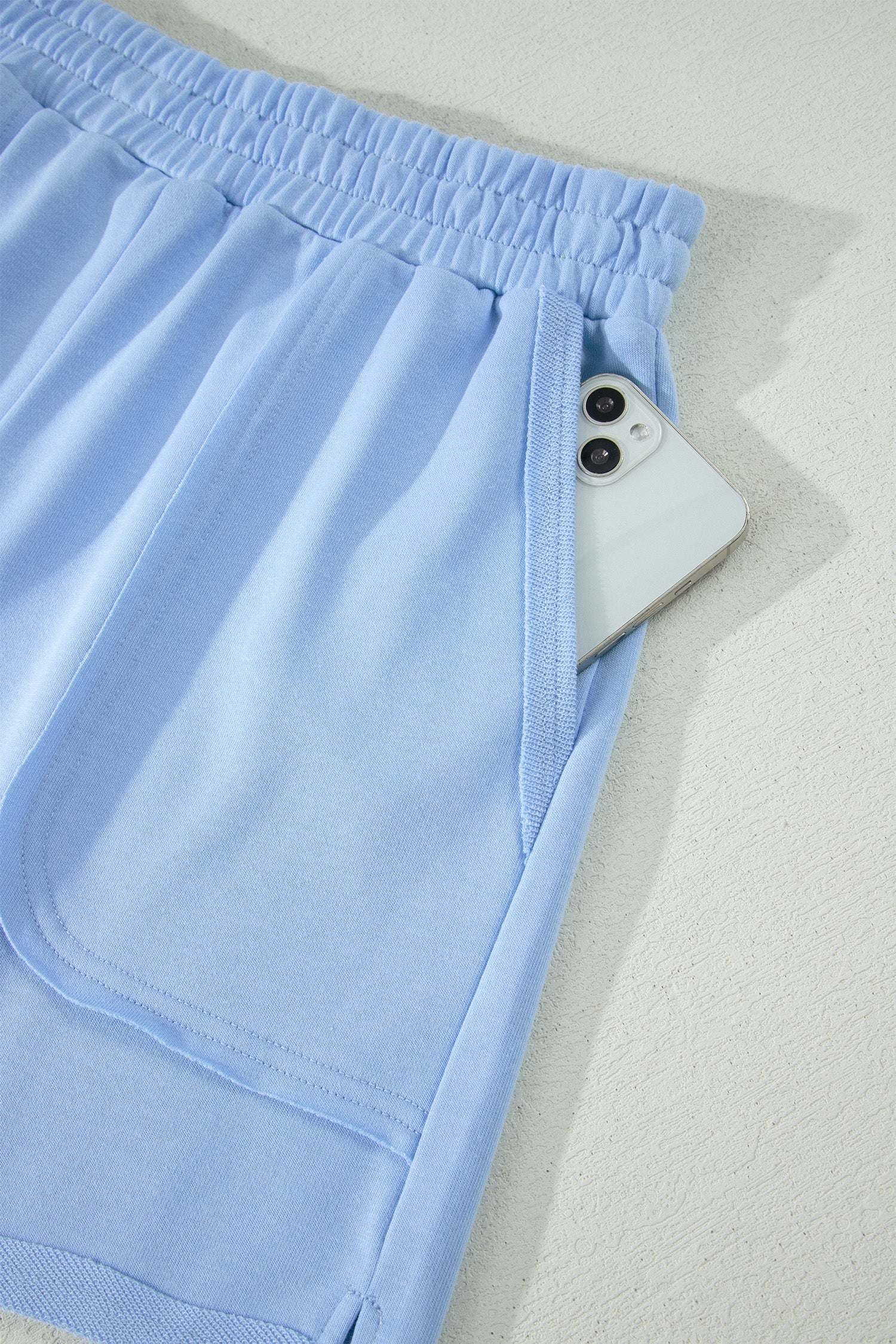 Serafina | Collared Polo Tee and Elastic Waist Shorts Two Piece Set