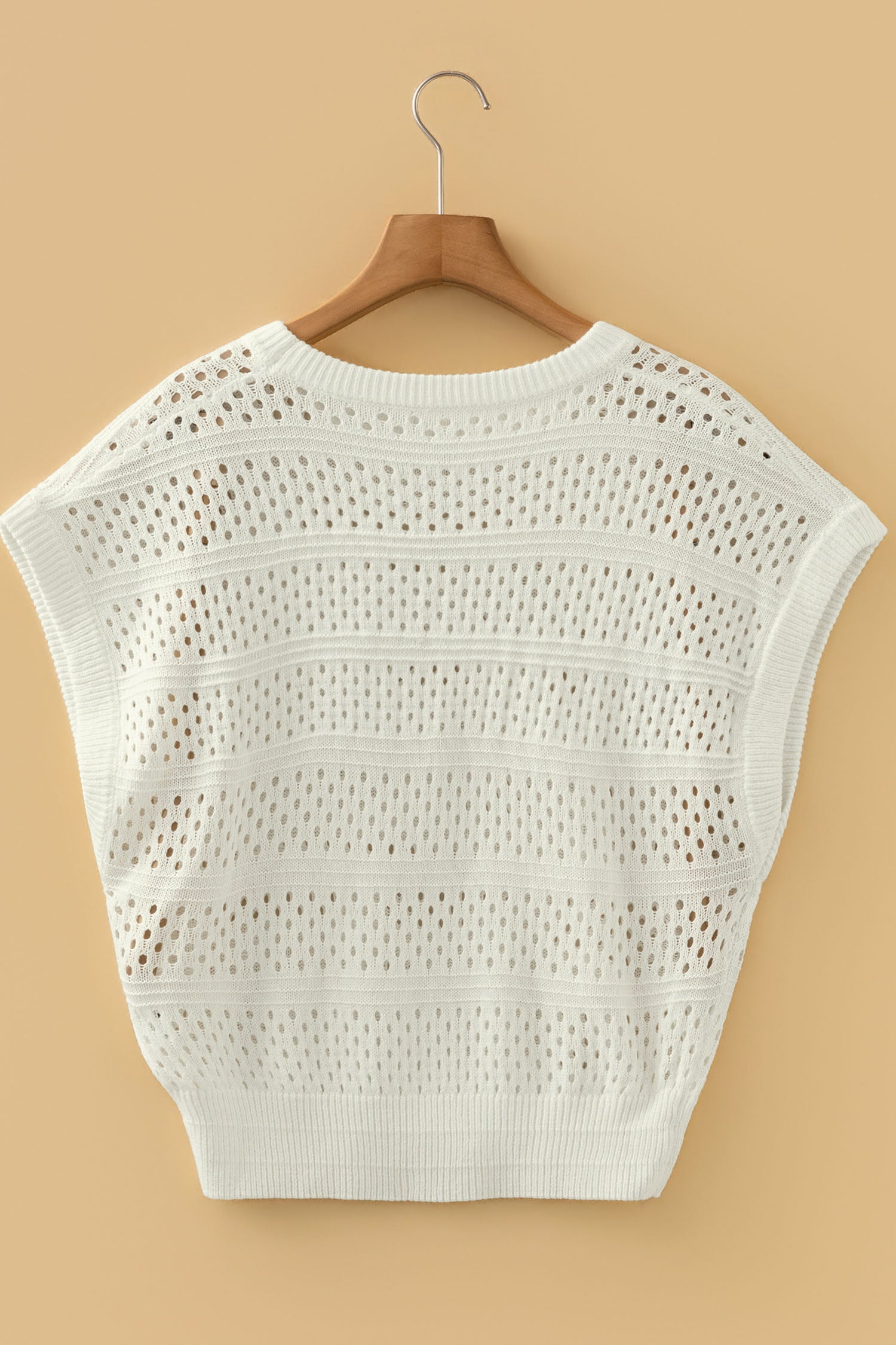 Celeste | Eyelet Knit Short Dolman Sleeve Sweater in Extended Sizes