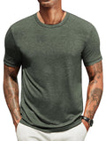 Marenzo | Wrinkle Resistant Crew Neck Cotton T Shirt for Men for Daily Wear