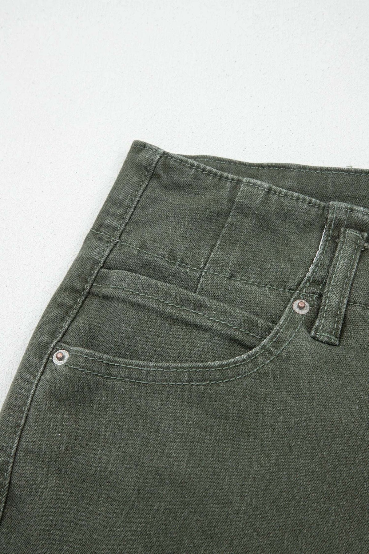 Bellina | High Rise Two Button Flare Jeans for Women with Clean Straight Seams