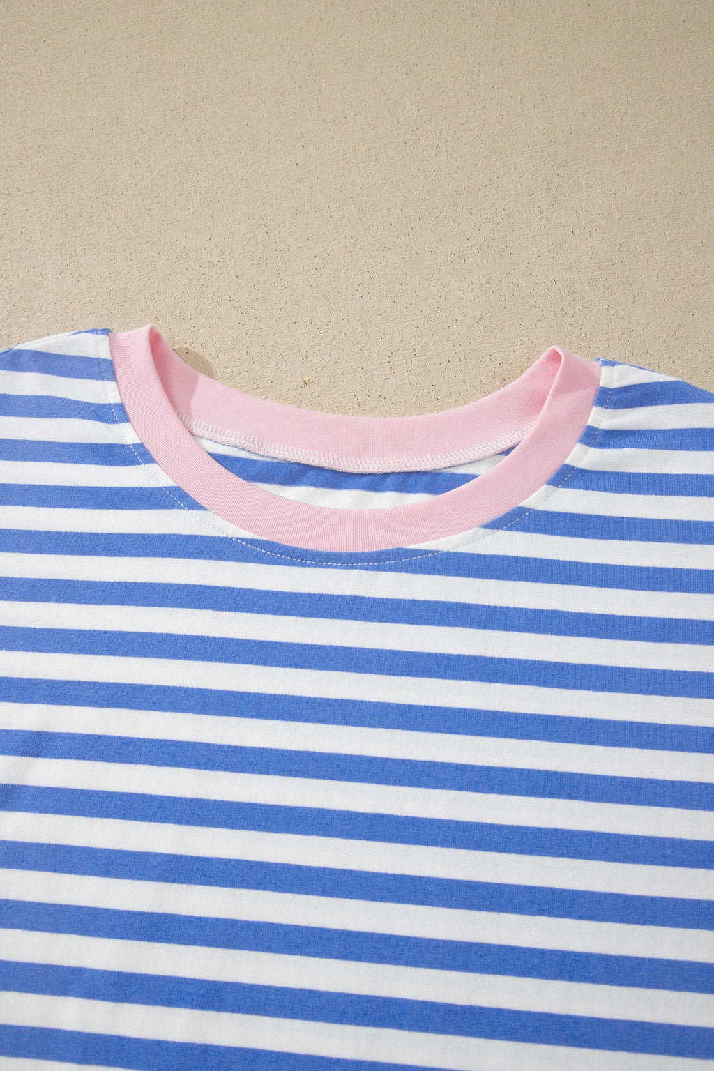 Lucienne | Striped Crewneck Tee and Knot Front Shorts Two Piece Set
