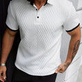 Dorello | Structured Collar Stretch Polo Shirt for Men with Tailored Regular Fit