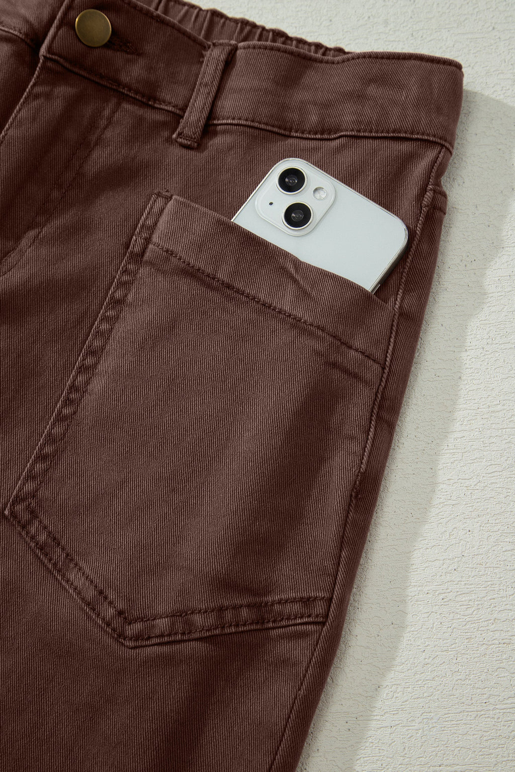 Romilly | Ankle Length Barrel Leg Jeans with Square Patch Pockets