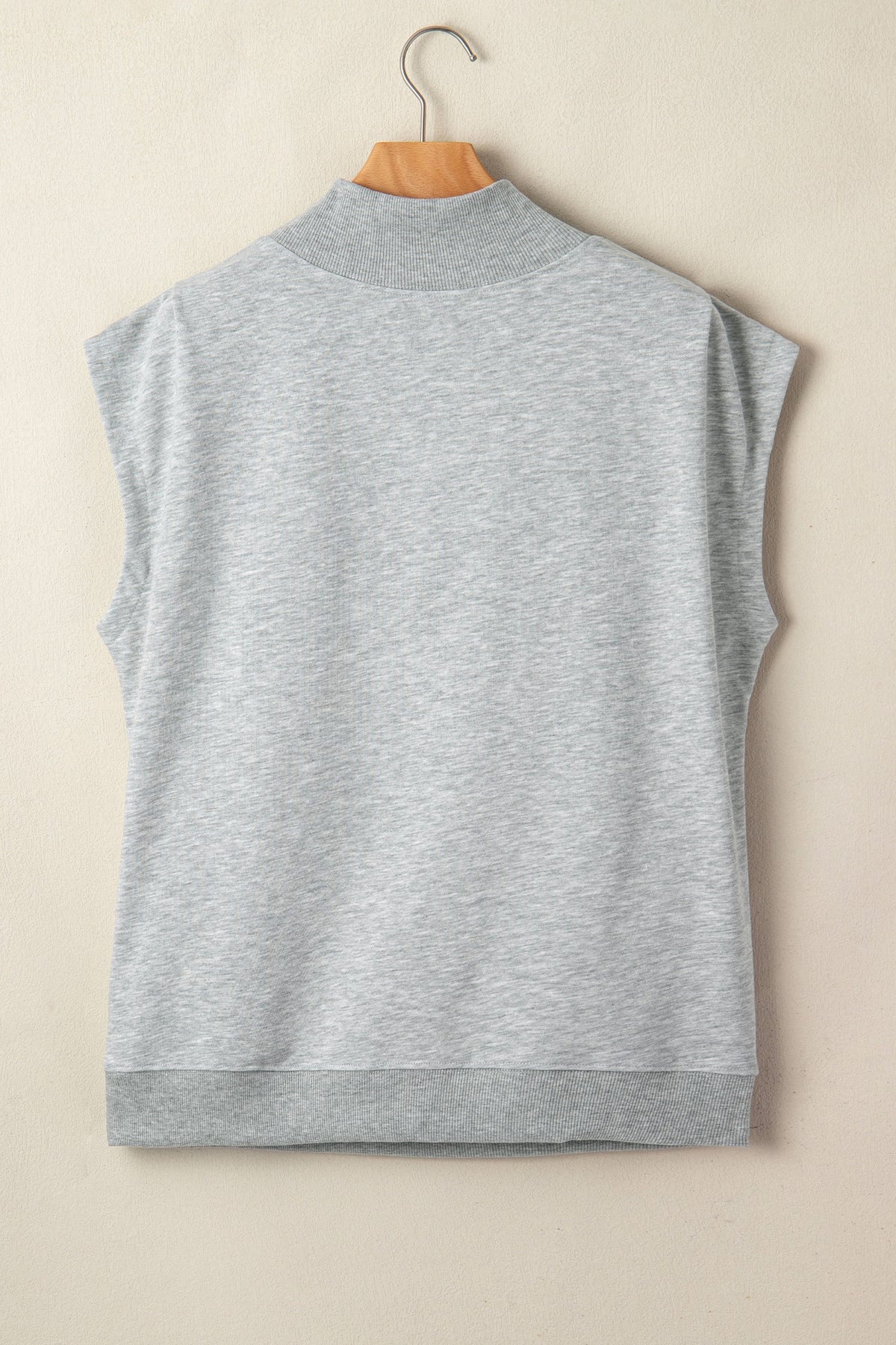 Danae | Mock Neck Cap Sleeve Relaxed Top for Everyday Layering